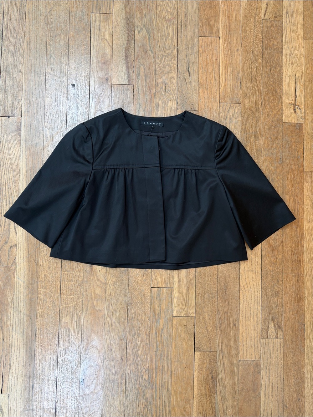 Theory Black Cropped Bolero Jacket